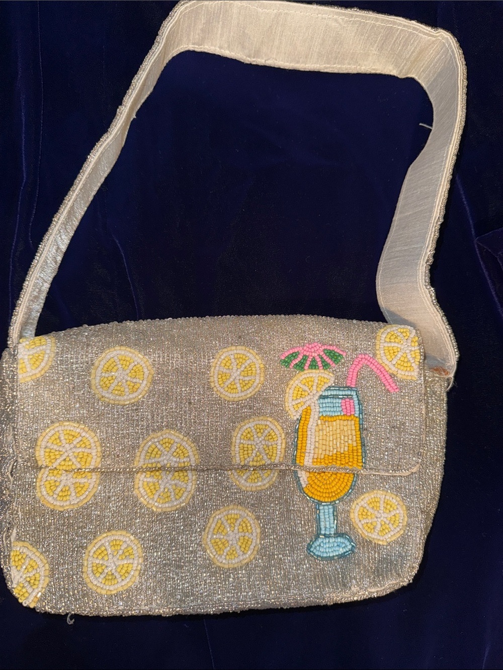 Nordstrom Beaded Lemon Cocktail Bag - flaw - Picture 1 of 5